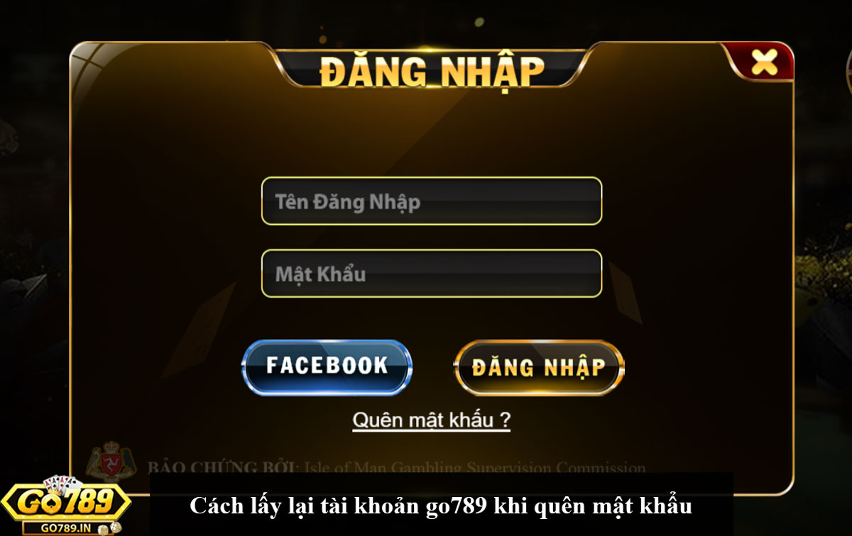 quên mật khẩu Go789